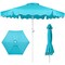 Best Choice Products 7.5ft Patio Market Umbrella with Wavy Trim, Fade-Resistant, Crank & Tilt, Wind Vent